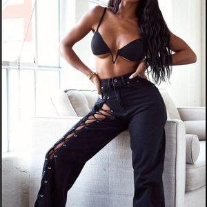 Lace jeans